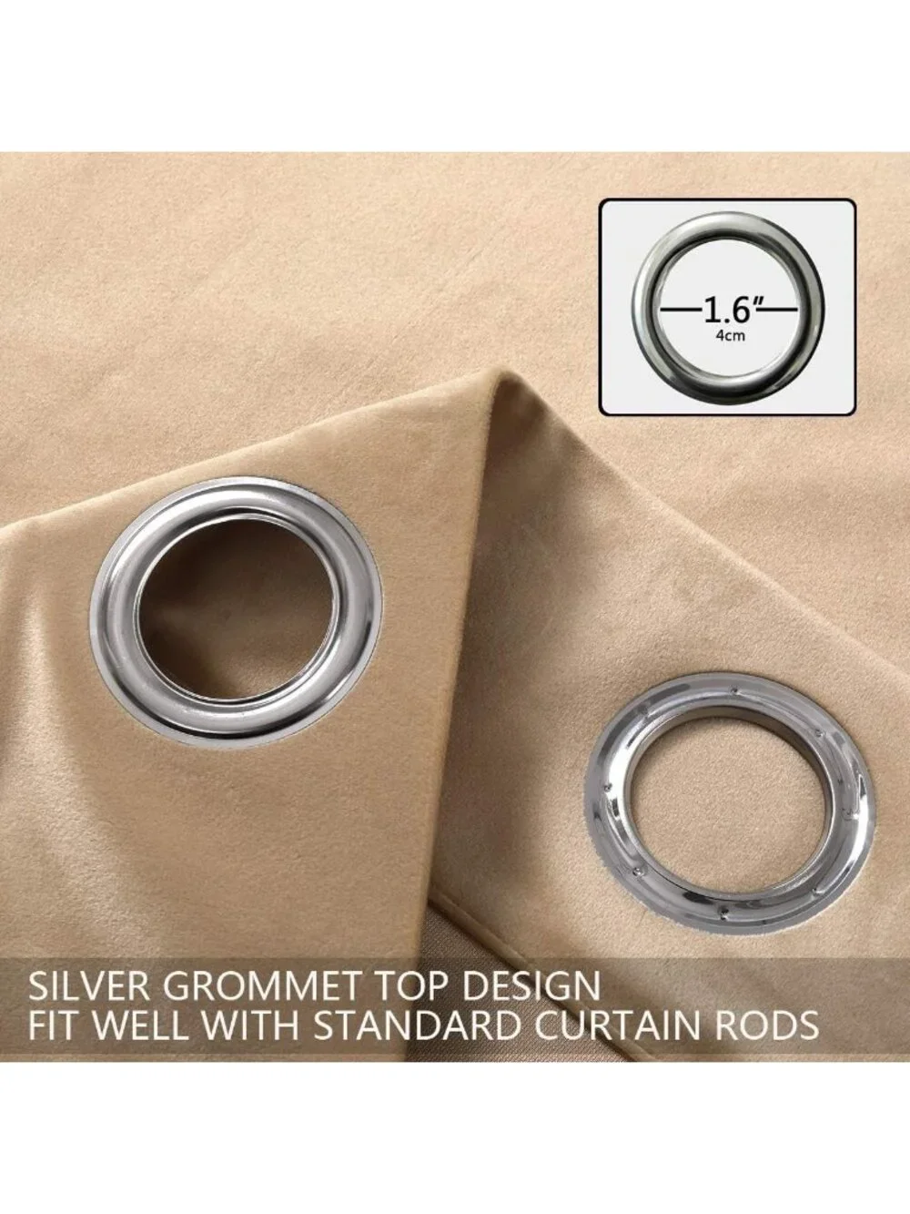 Soft Taupe Velvet Curtains 84